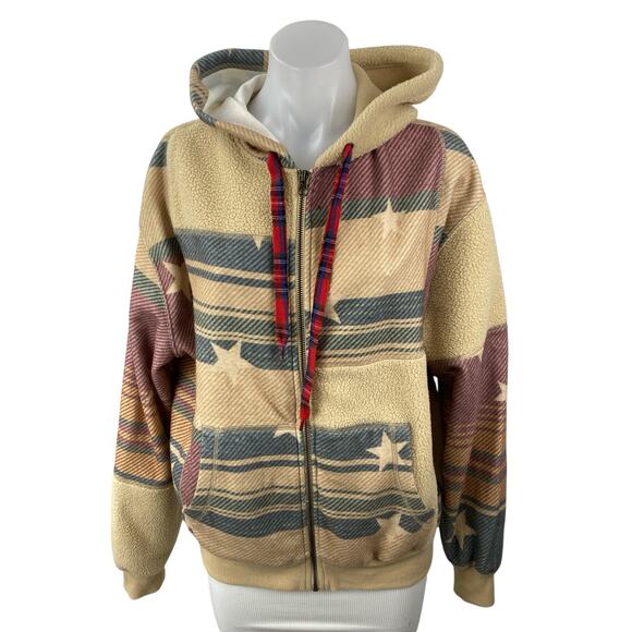 Urban Outfitters Tops - Urban Outfitters BDG Hunter Patchwork Faux Fur Athletic Hoodie Sweatshirt Top XS